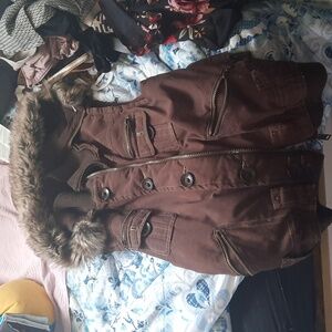 Women's Brown Fur-Lined Jacket ❤️